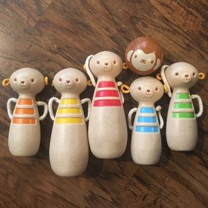 Monkey Bowling Set Plan Toys